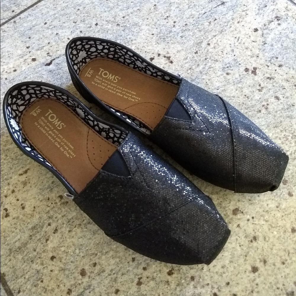 [NEW] TOMS: Metallic/Glittery Black